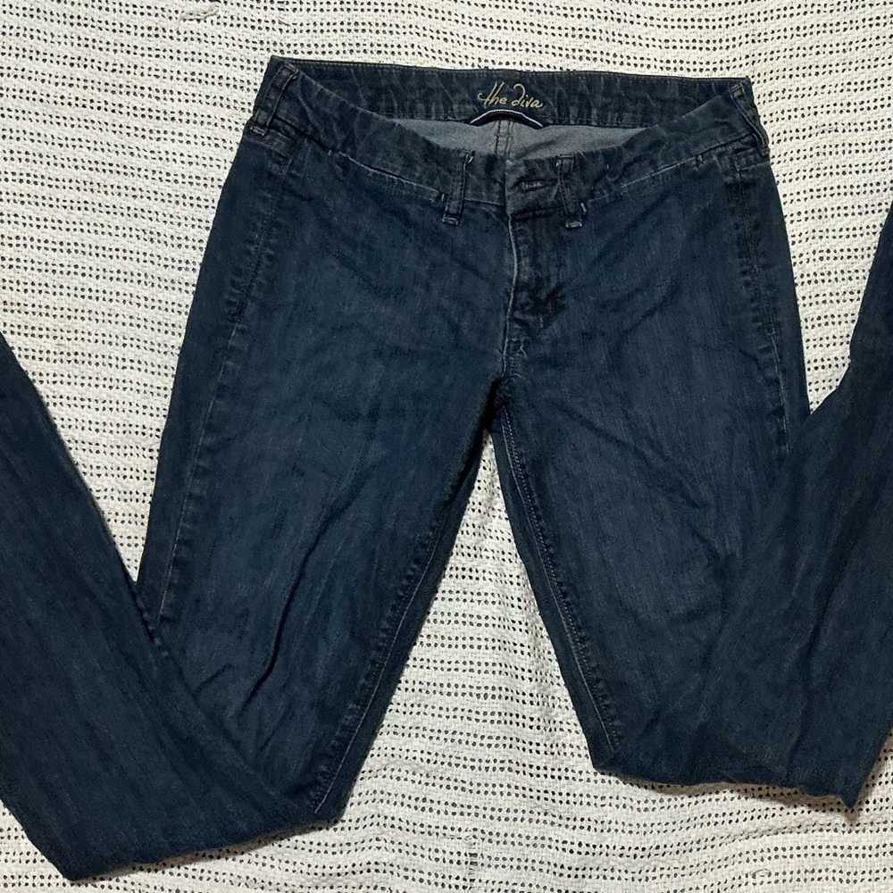 High Rise Women's Jeans in Deep Blue